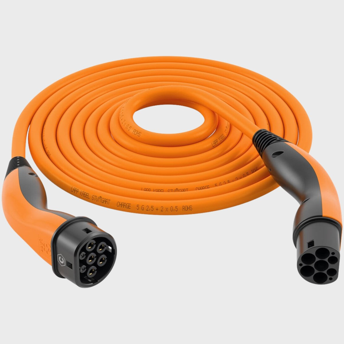 LAPP EV Helix Charge Cable 22kW Type 2 - Orange – TESX New Zealand